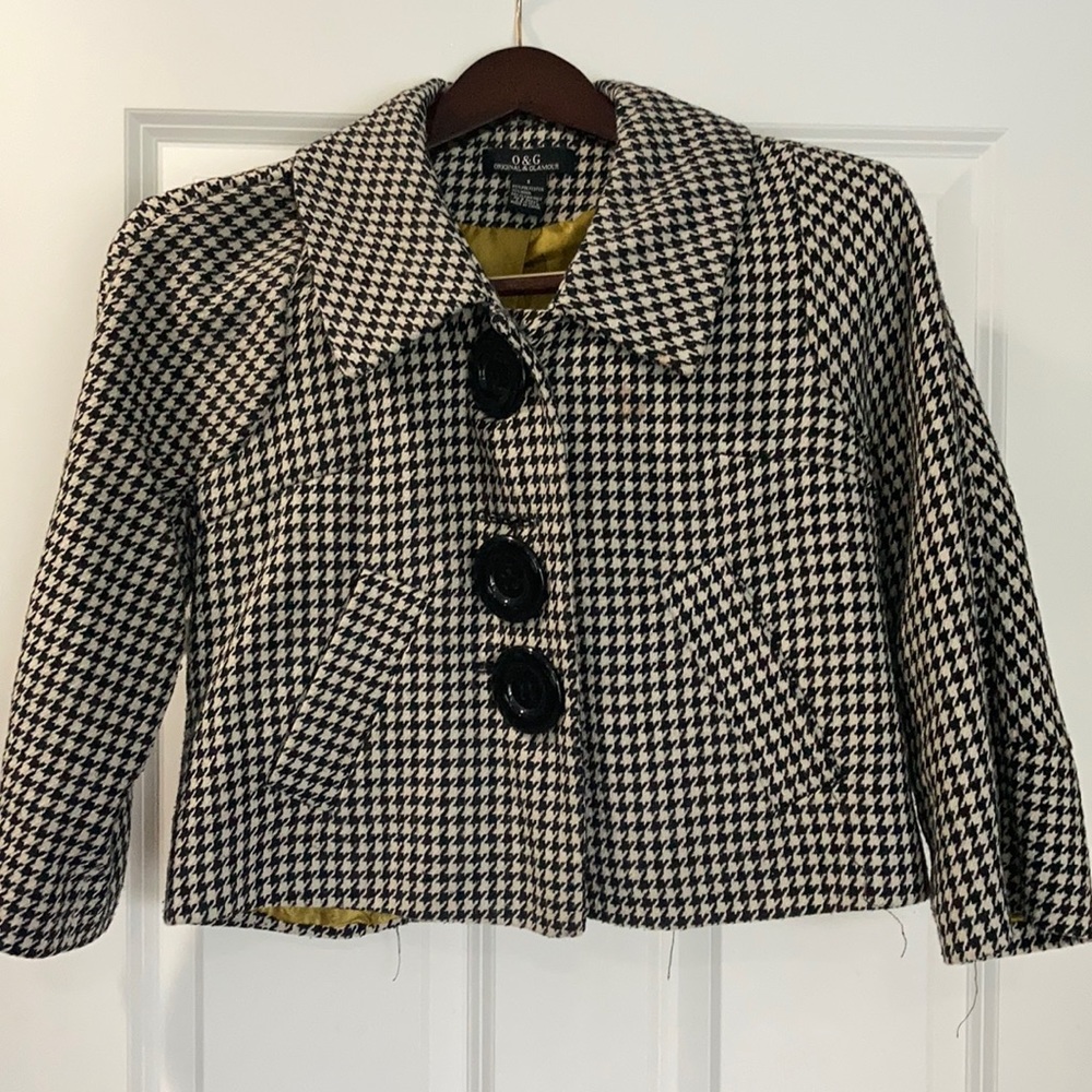 Crop jacket % wool
